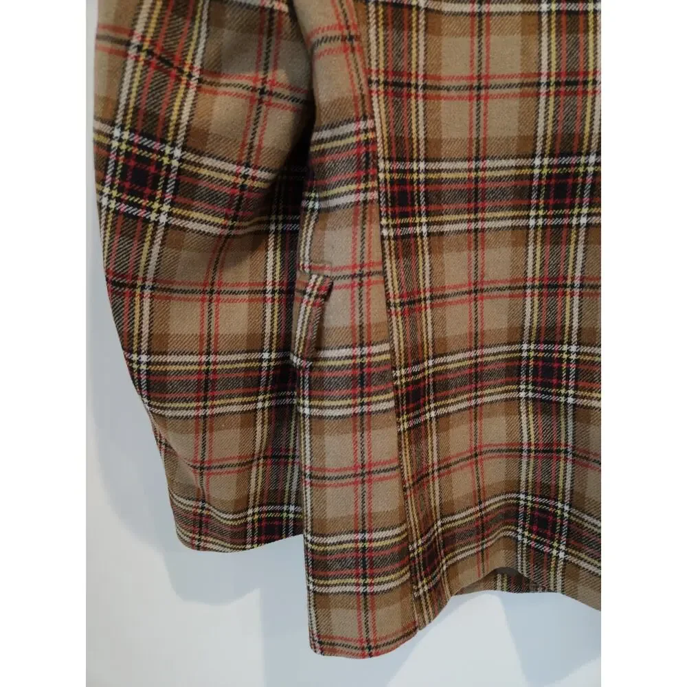 VINTAGE PENDLETON Mens Blazer Sport Coat Jacket Plaid Size 40L Virgin Wool USA
